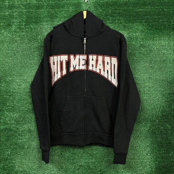 Billie Eilish Hit Me Hard and Soft The Tour Oversized Zip-Up Hoodie Size Small - Picture 1 of 4